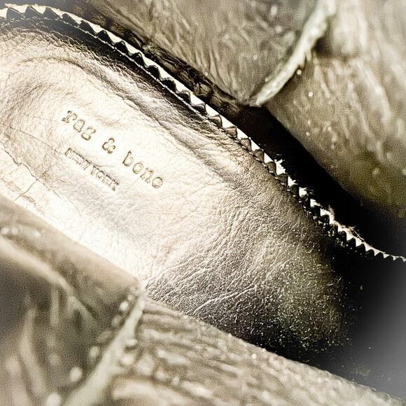 Rag & Bone Harrow Leather Cap-toe Ankle Booties Size 7.5 - Picture 5 of 7